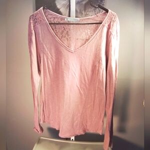 Maurices...pink top with lace